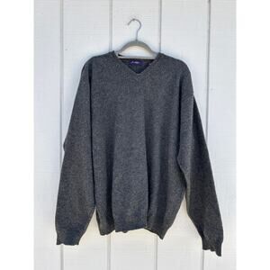 J. Ashford Wool Sweater, Gray Pullover, Pure New Wool,‎ Size Men's XXL
